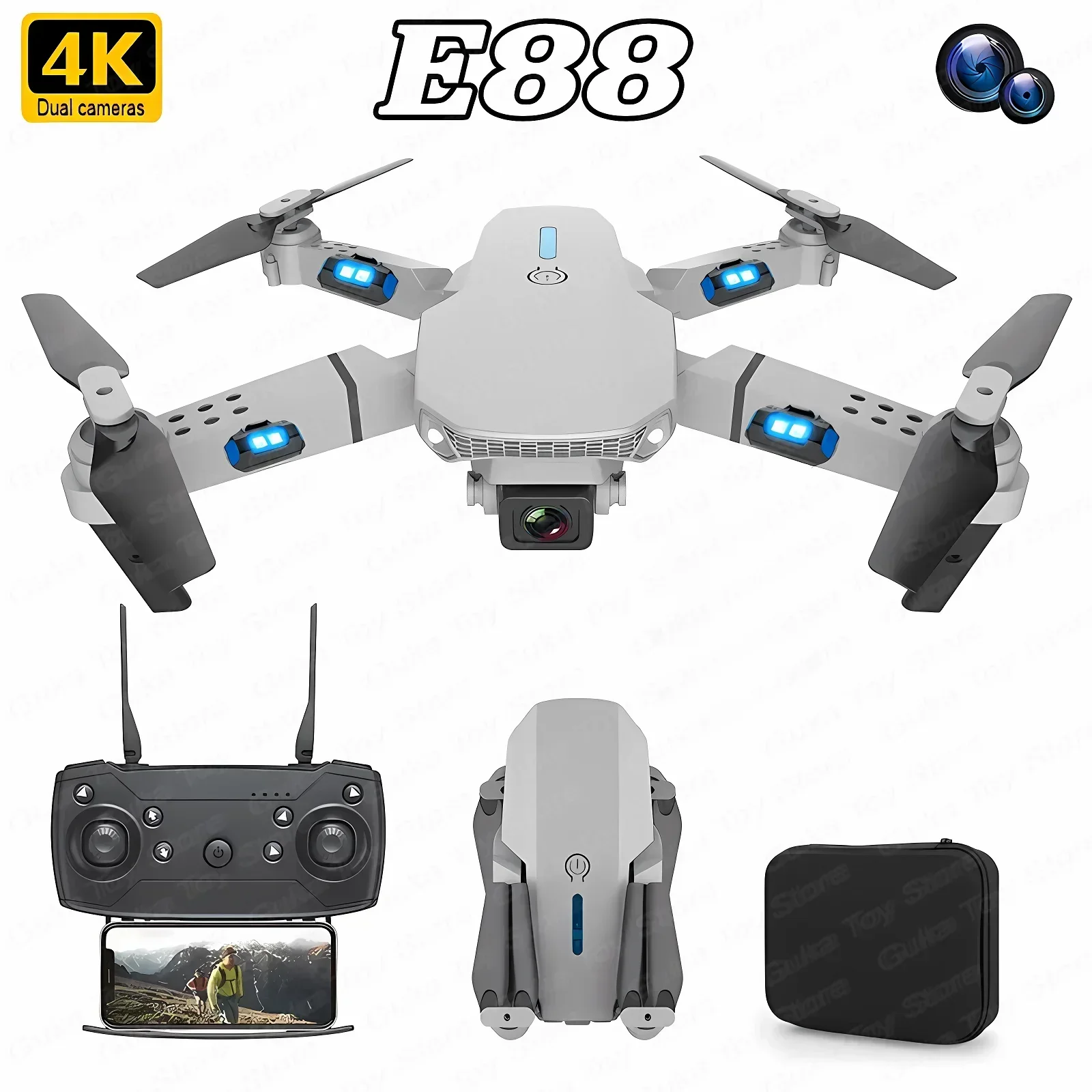 Drone Camera Wide Angle - E88 pro wifi fpv drone grande