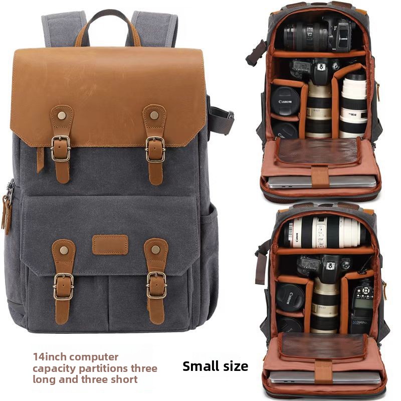 Mochila de lona retrô para via - Drone Camera Waterproof avaliação e preço